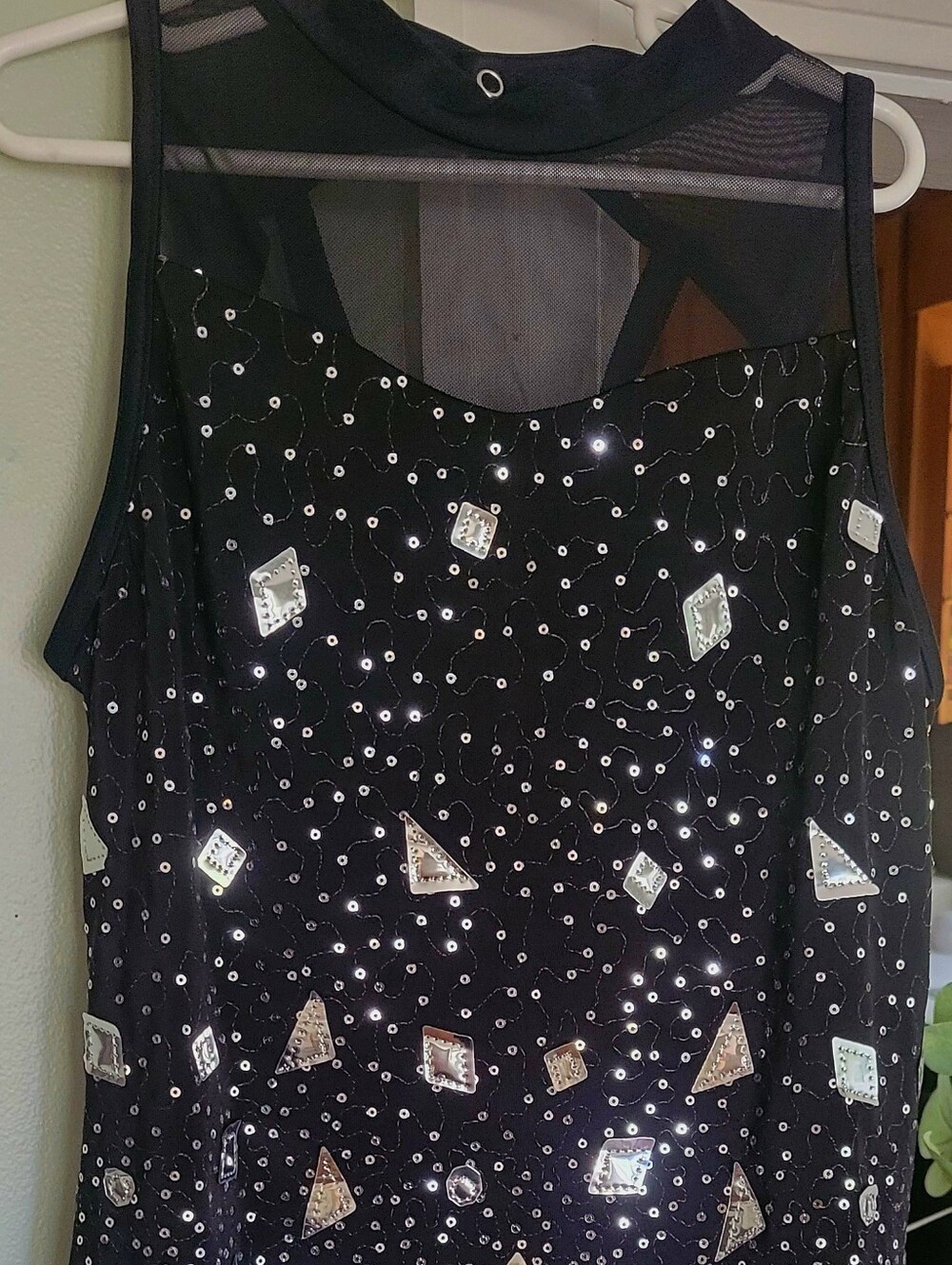 Girls Black Sequin Costume